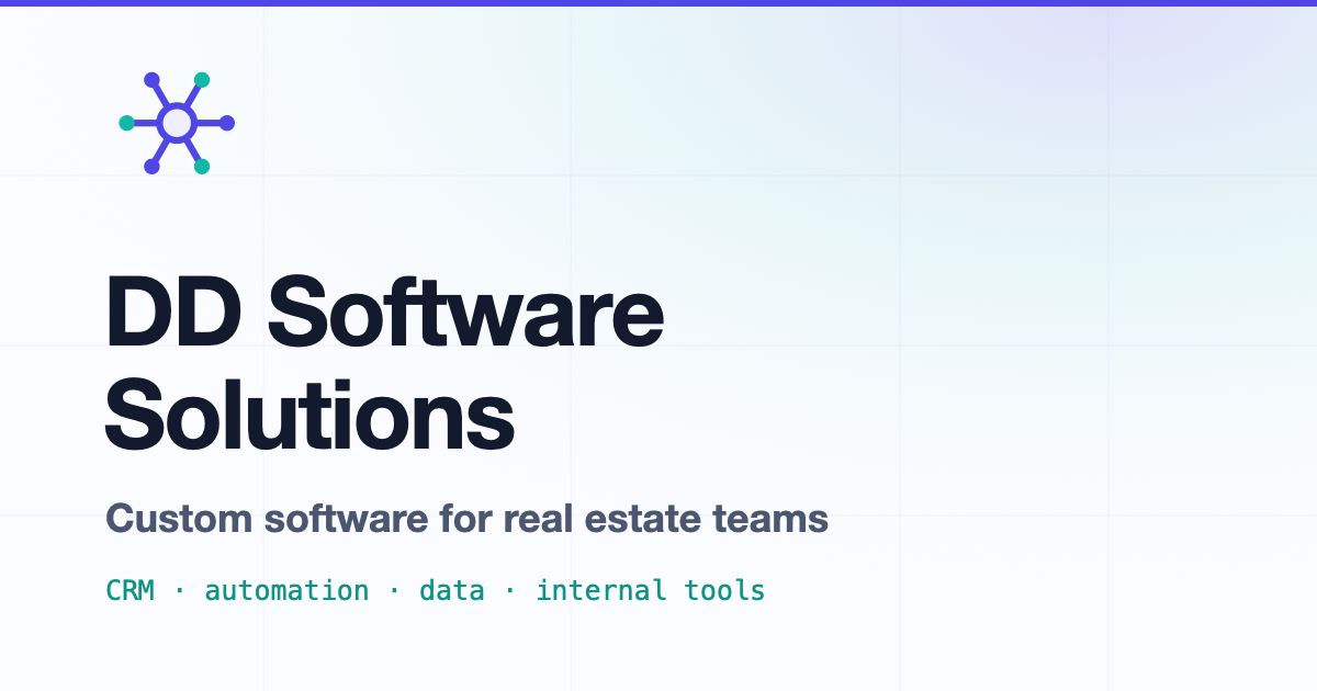 DD Software Solutions — Data-driven software for real estate